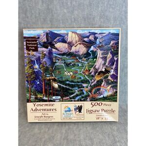 Yosemite Adventures 500 Piece Jigsaw Puzzle‎ by Art by Joseph Burgess Vintage